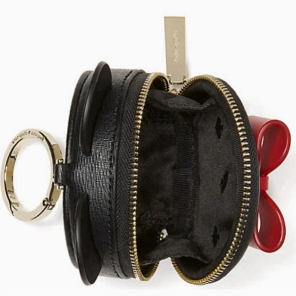 Kate Spade Disney Minnie Mouse Coin Purse Key Ring Bag Charm LEATHER NWT! - Picture 6 of 9